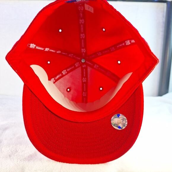 Atlanta Falcons Hat Fitted Size 7 7/8 Red On Red Logo Reebok NFL Dirty Birds - Picture 8 of 10